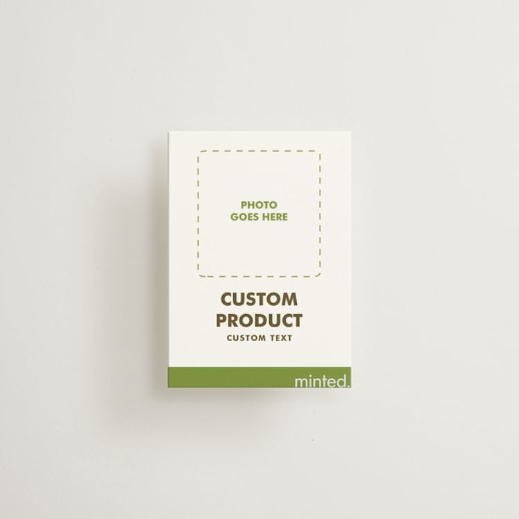 "Portrait Custom" - Mini Enclosure Cards in Charcoal by Minted - Front