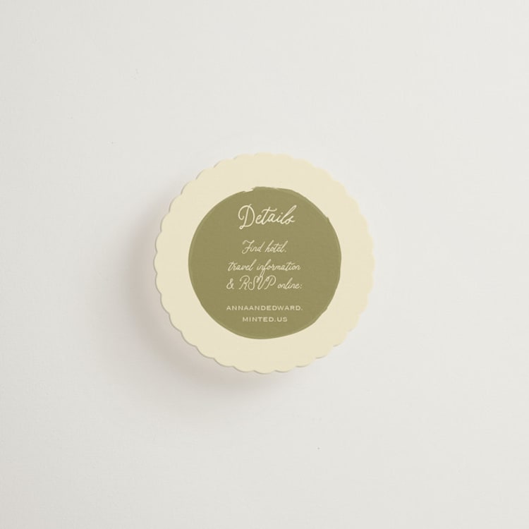 "Love Rests in a Garden" - Mini Enclosure Cards in Pomegranate by Helena Vitto - Front