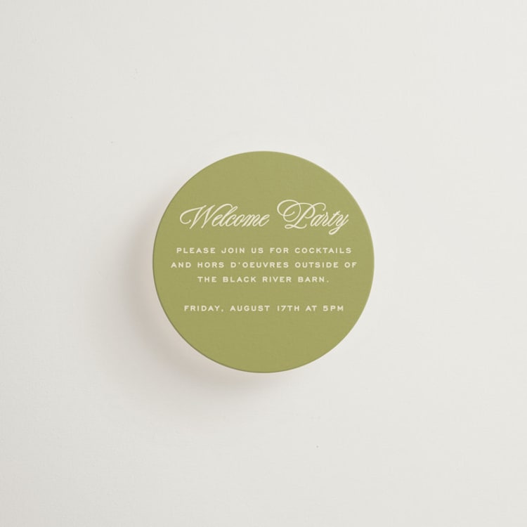 "rory" - Mini Enclosure Cards in Olive by Ellen Schlegelmilch - Front