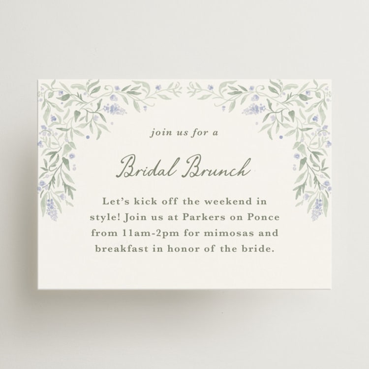"Delicate Vines" - Mini Enclosure Cards in Periwinkle by Kristen Smith - Front