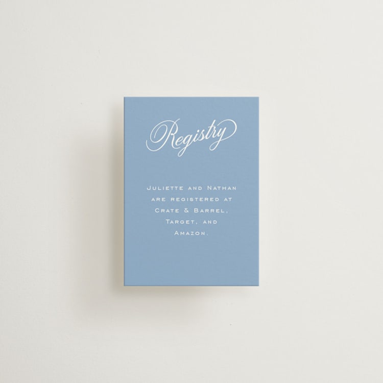 "Marenza" - Mini Enclosure Cards in Bluebell by Jessica Williams - Front