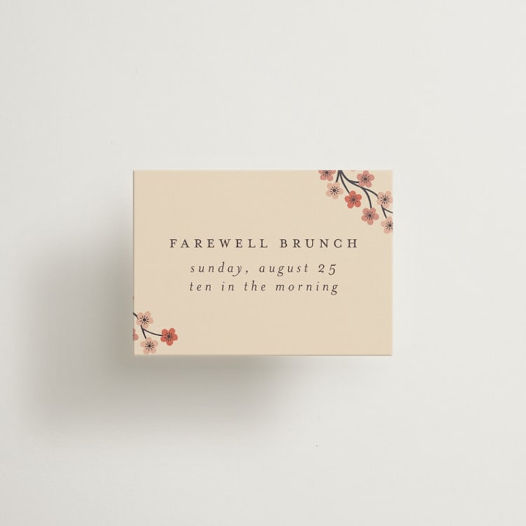 "Japanese Textile" - Mini Enclosure Cards in Rose by Jennifer Holbrook - Front