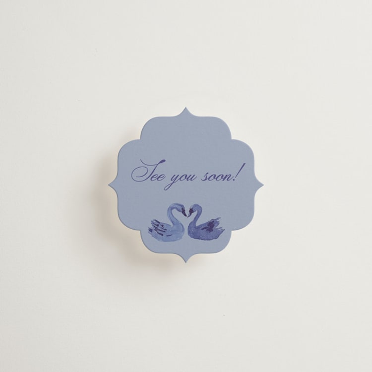 "Blooming Crest" - Mini Enclosure Cards in Plum by Cass Loh - Front
