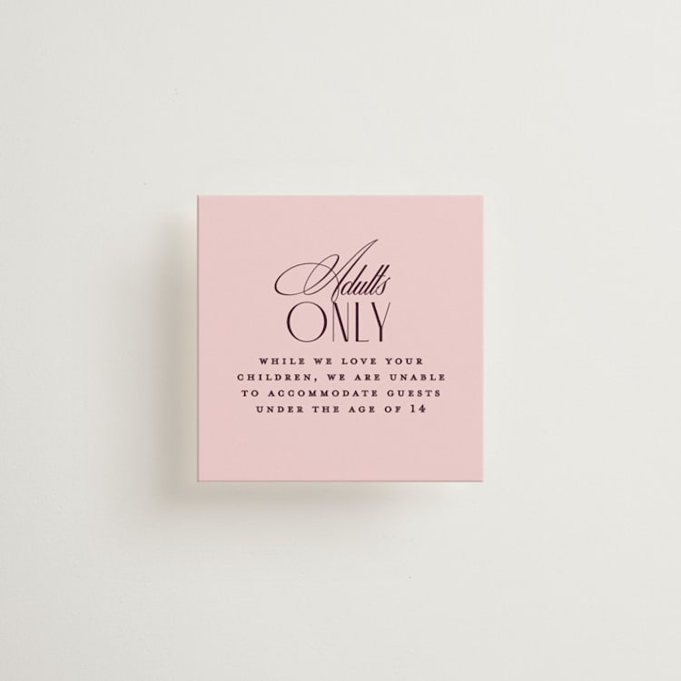 "sophisticate" - Mini Enclosure Cards in Plum by Owl and Toad - Front