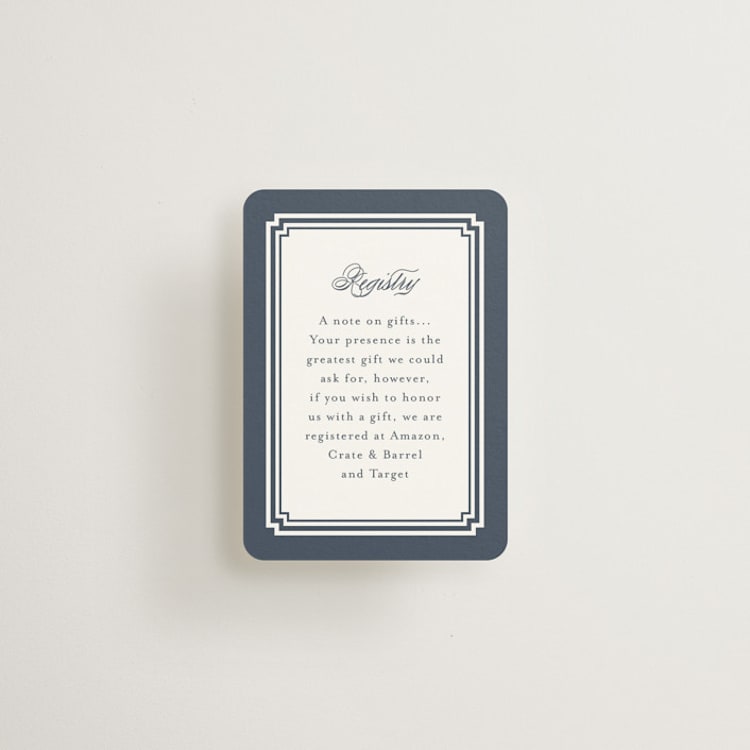 "Ariah" - Mini Enclosure Cards in French Blue by Jennifer Postorino - Front