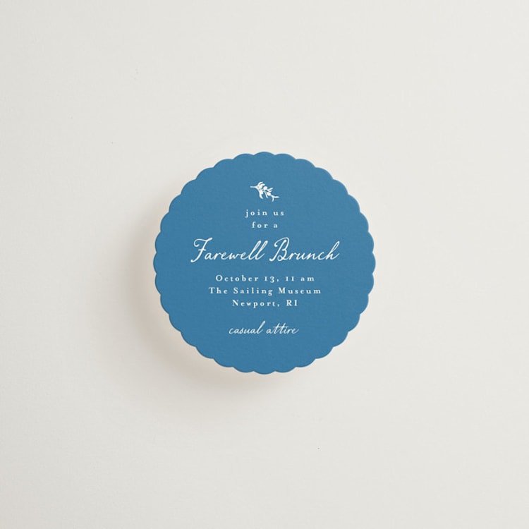 "Positano" - Mini Enclosure Cards in Cerulean by Tamara Hilje - Front