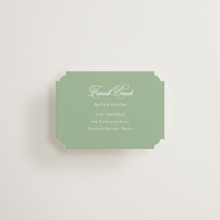 "Romantic Garden" - Mini Enclosure Cards in Mint by Melinda Denison - Front