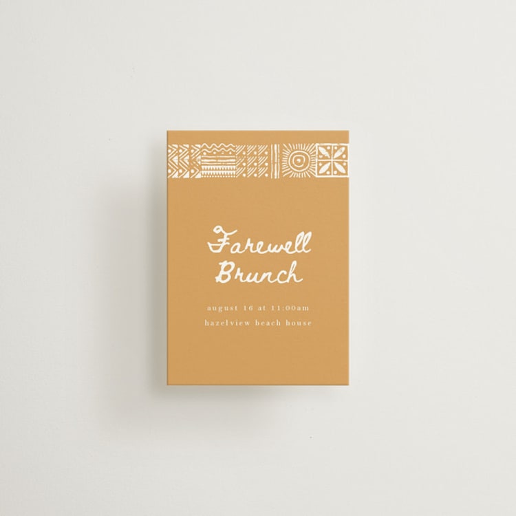 "Tribal Rythm" - Mini Enclosure Cards in Amber by Selima Akhter - Front