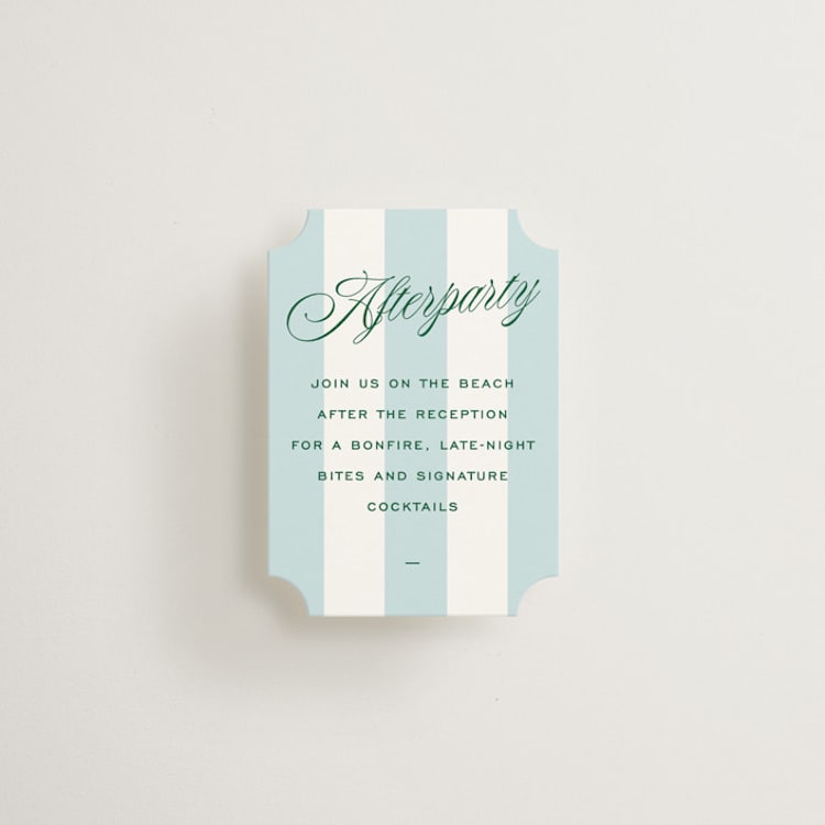 "Palm Stripes" - Mini Enclosure Cards in Low Tide by Susan Zinader - Front