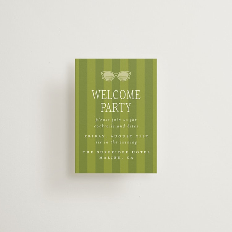 "BeachToile" - Mini Enclosure Cards in Palm by Jenna Holcomb - Front