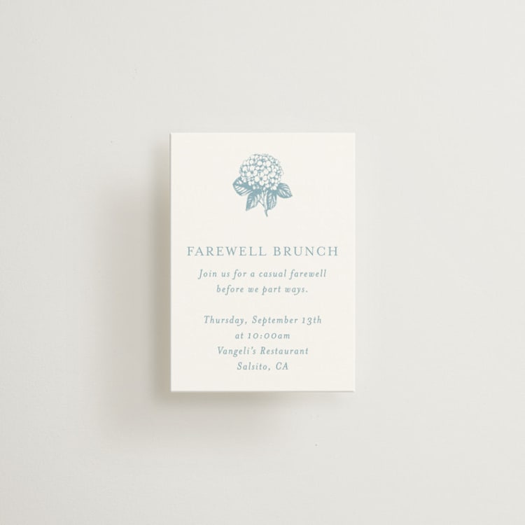 "Hydrangea bloom" - Mini Enclosure Cards in Seaside by Stacey Meacham - Front