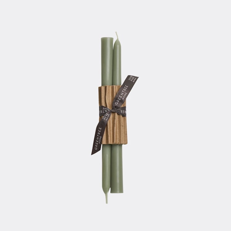 "10" Everyday Tapers 100% Beeswax - Eucalyptus" - Candles and Holders in green by Jessie Green