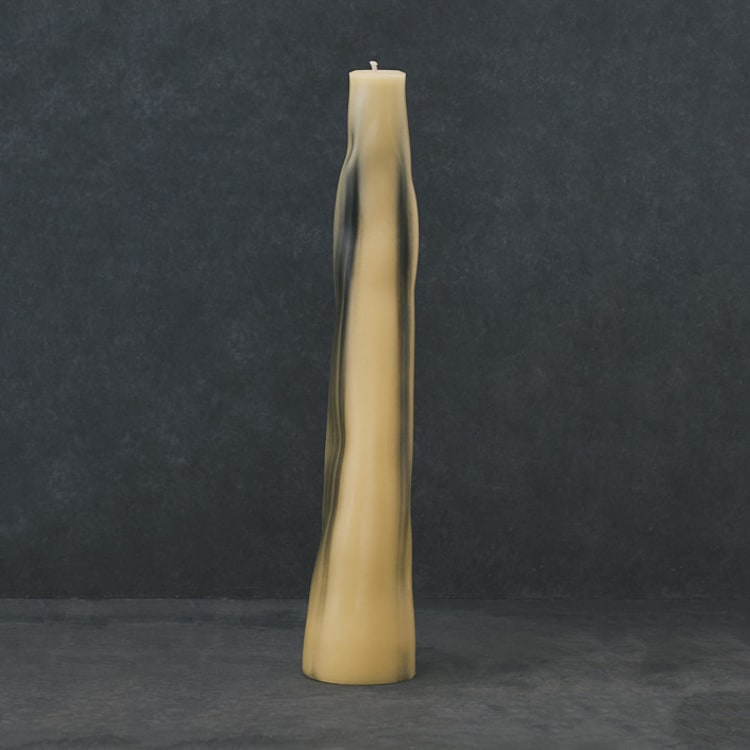 "Horn Wobble Column" - Candles and Holders in yellow by Danielle Gaito