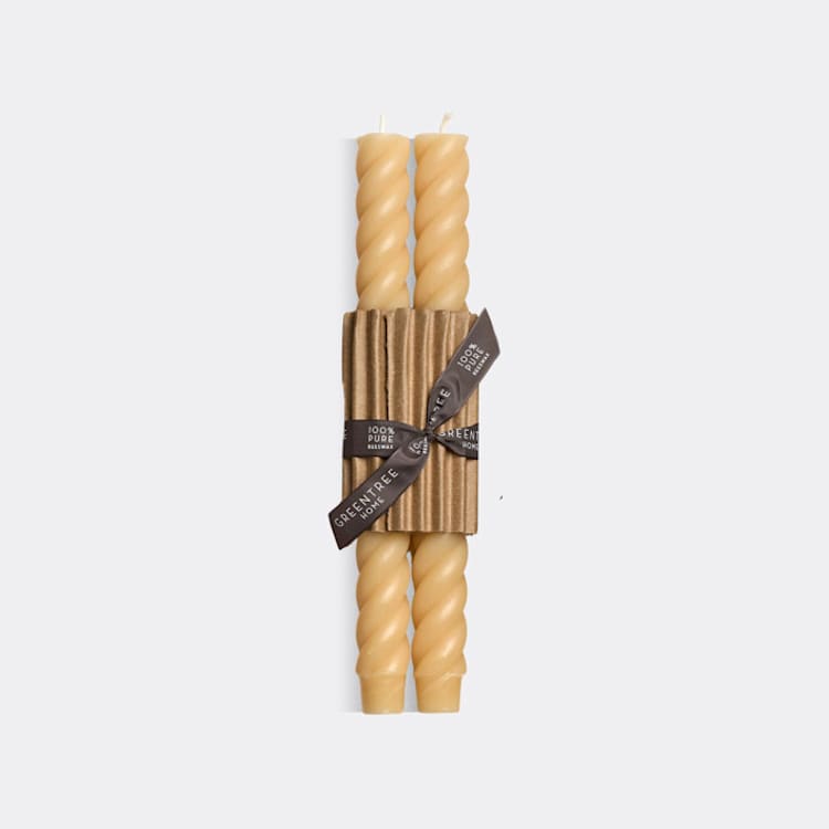 "Rope Tapers 100% Beeswax - Vintage Lace" - Candles and Holders in white by Jessie Green
