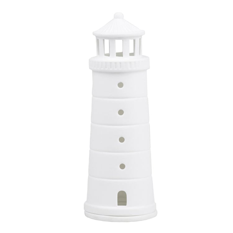 "Beyond The Sea Lighthouse Tealight Holder - Medium 7.1"" - Candles and Holders in white by Räder Designs