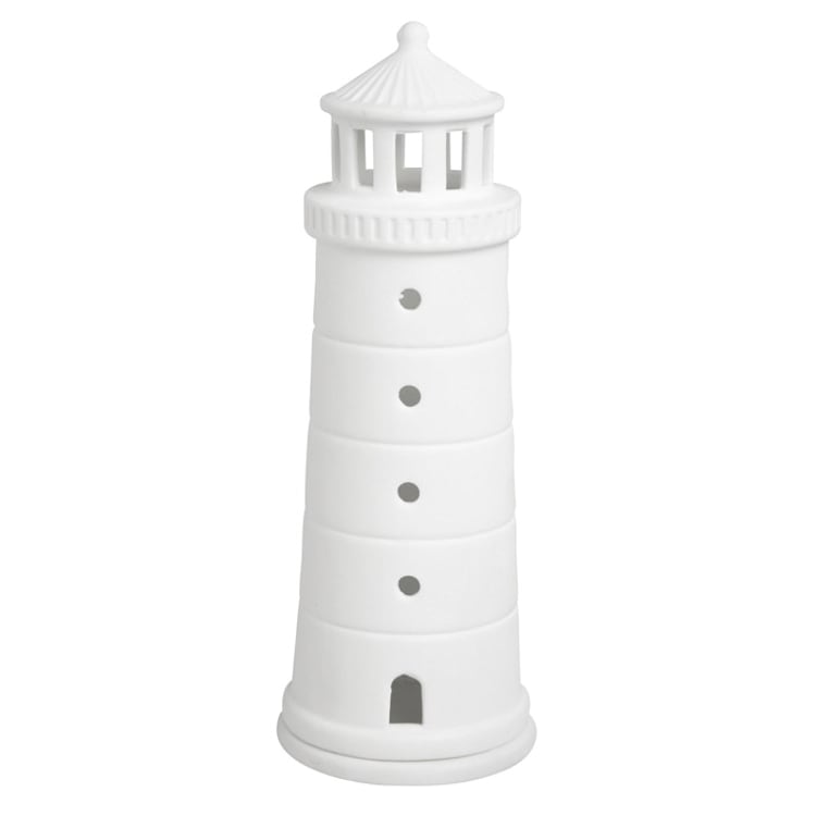 "Beyond The Sea Lighthouse Tealight Holder - Small 6.3"" - Candles and Holders in white by Räder Designs