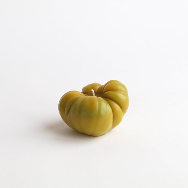"Green Heirloom Tomato Beeswax Candle" - Candles and Holders in green by Artifaqt