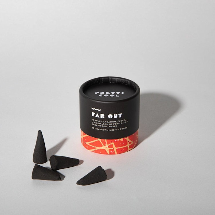 "Incense Cones - Far Out" - Candles and Holders in black by Pretti.Cool