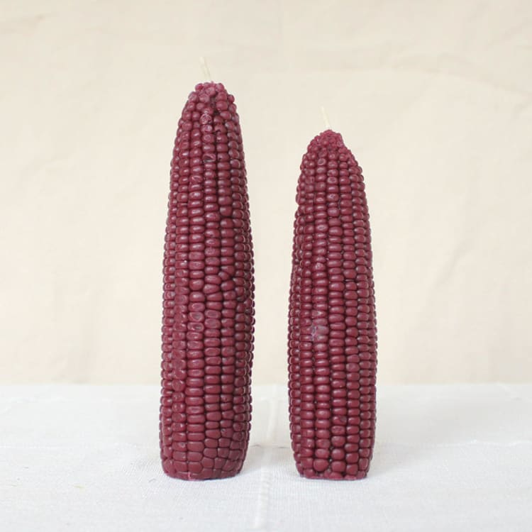 "Mulberry - Corn Beeswax Candle Set" - Candles and Holders in purple by Happy Organics