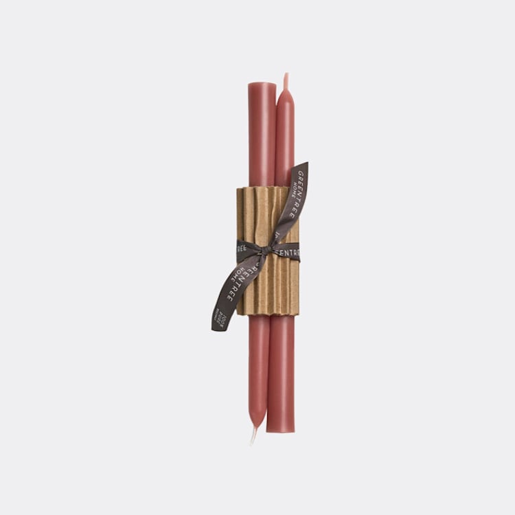 "10" Everyday Tapers 100% Beeswax - Berry Champagne" - Candles and Holders in pink by Jessie Green
