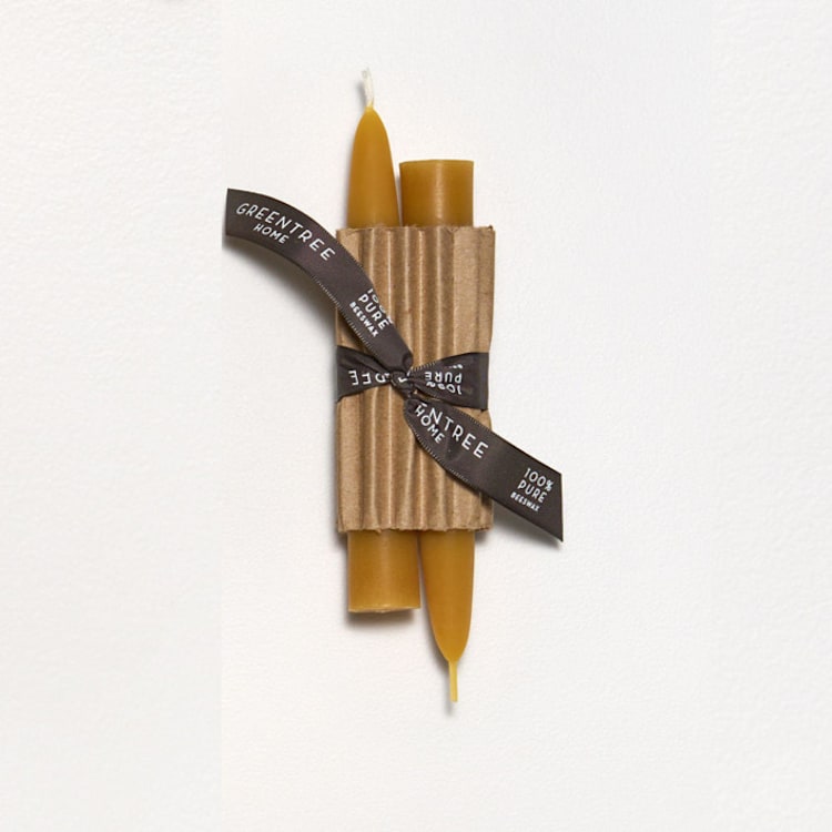 "6" Everyday Tapers 100% Beeswax - Natural" - Candles and Holders in natural by Jessie Green