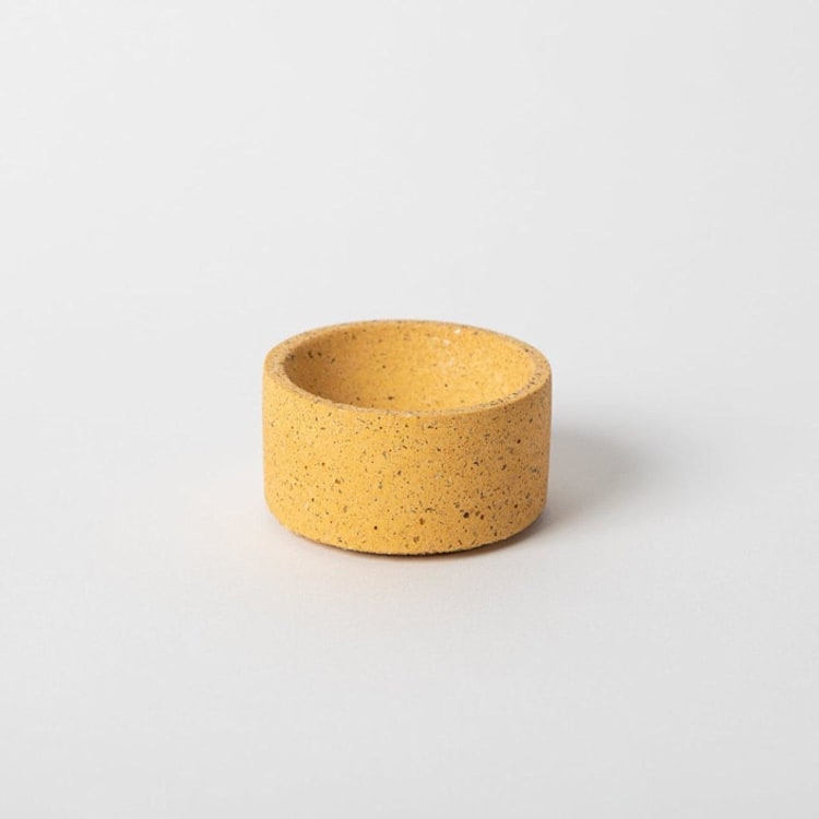 "Round Incense Holder - Marigold Terrazzo" - Decorative Object in yellow by Pretti.Cool
