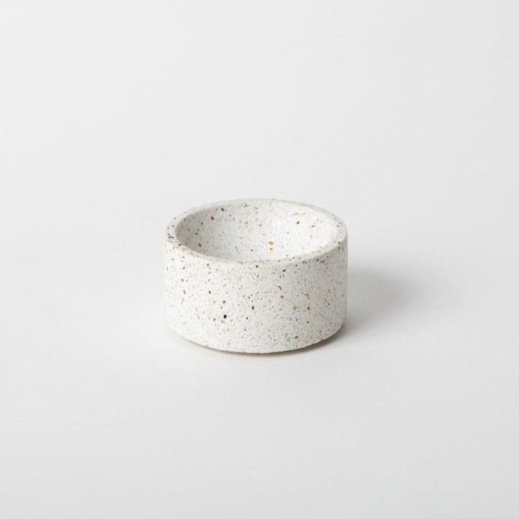 "Round Incense Holder - White Terrazzo" - Decorative Object in white by Pretti.Cool