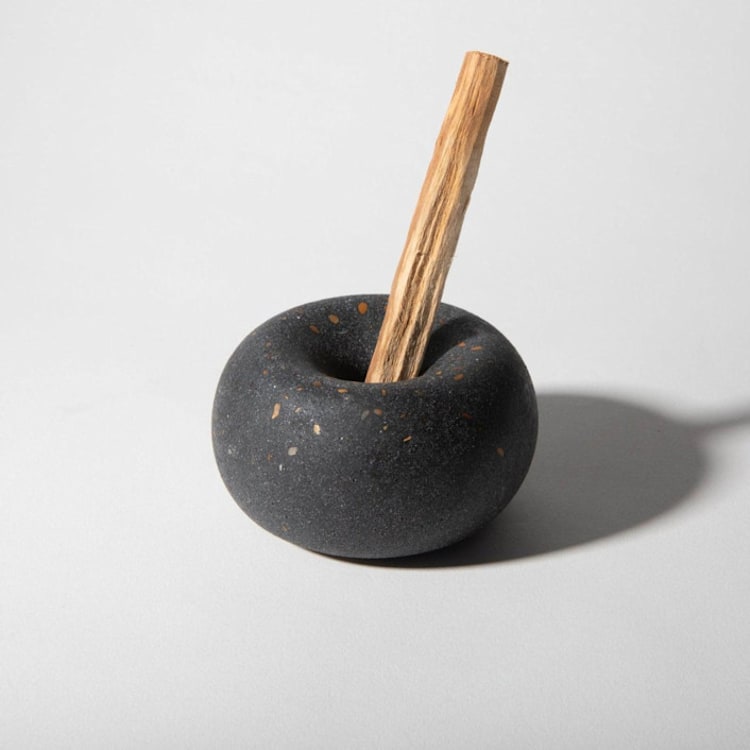 "Palo Santo Holder - Black Terrazzo" - Decorative Object in black by Pretti.Cool