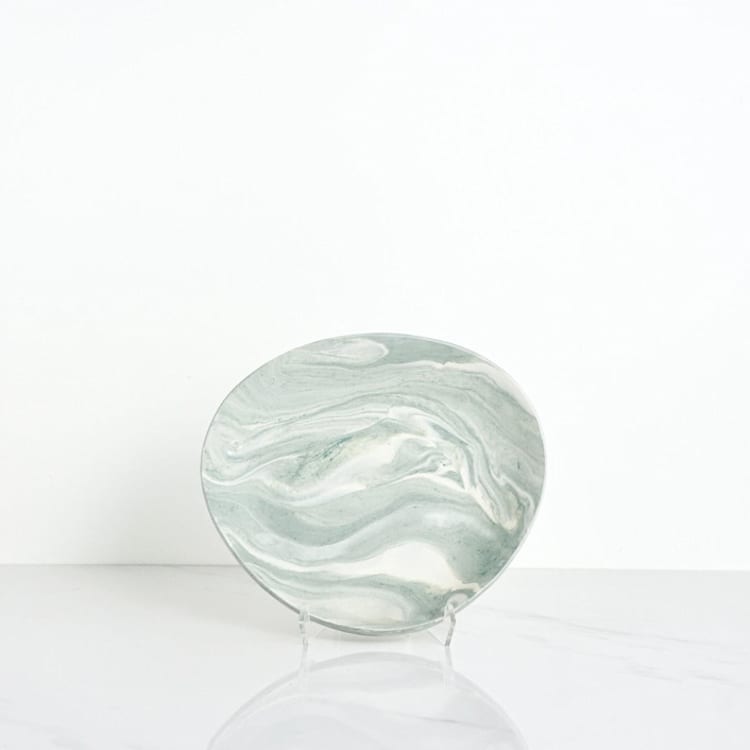 "Clamshell Catchall Tray - Celadon" - Decorative Object in green by Tina Huang