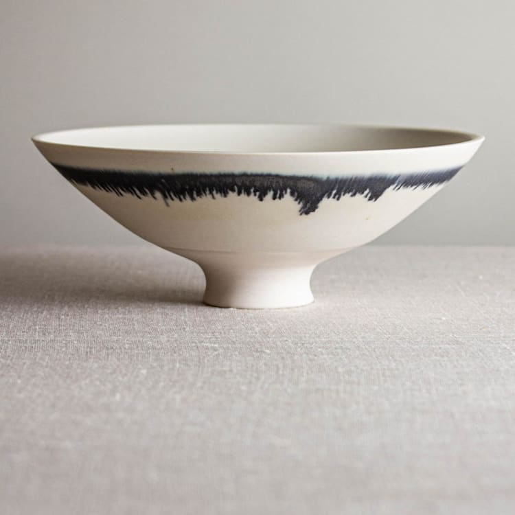 "Manganese Line Series Vessel 6" - Decorative Object in white by Lisa Fleming