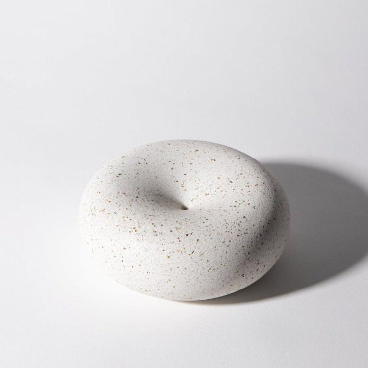 "Bubble Incense Holder - White Terrazzo" - Decorative Object in white by Pretti.Cool