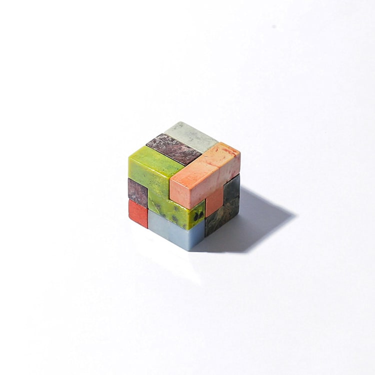 "Gemstone Soma Cube Puzzle" - Decorative Object in multicolor by Powered By People