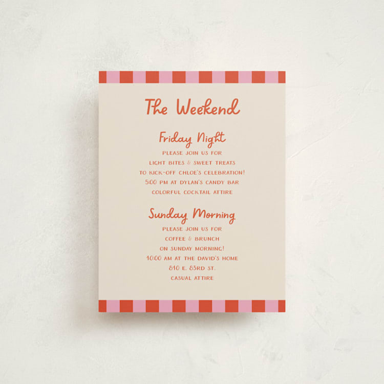 "Super Sweet" - Mitzvah Direction Cards in Cookie by Lissabeth Anglin - Front