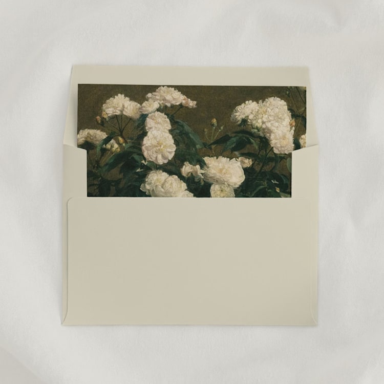 "Still-life Floral Envelope Liners, Square Flap, Pack of 25" - Envelope Liners in multicolorassorted-colors by Studio Lavender