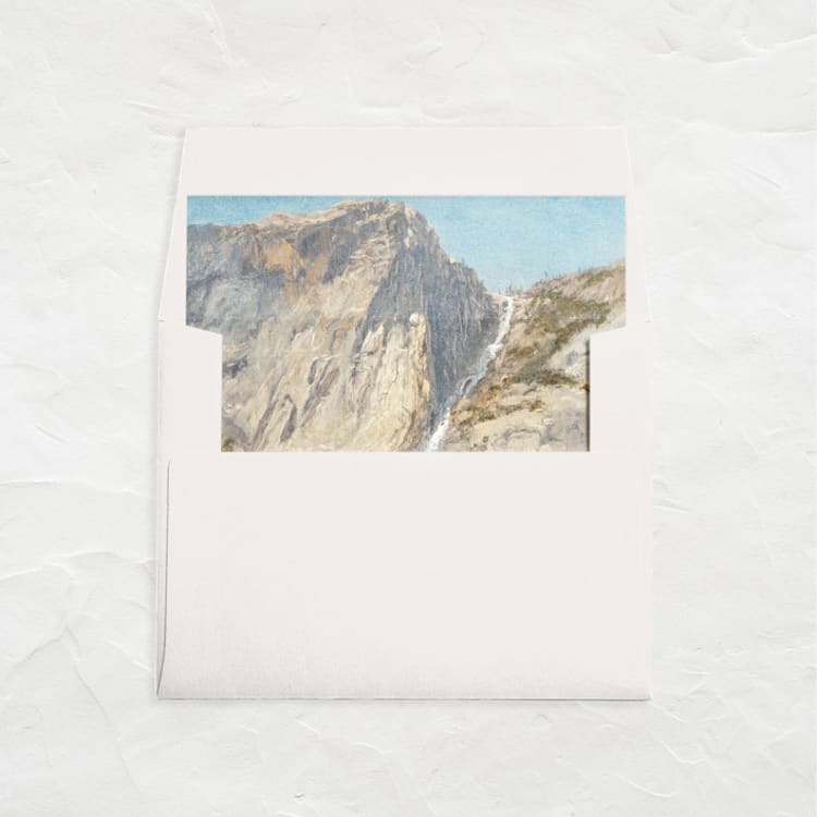 "A7 Fine Art Envelope Liners Square Flap // Cathedral Falls (Set of 25)" - Envelope Liners in gray by Clover and Lamb