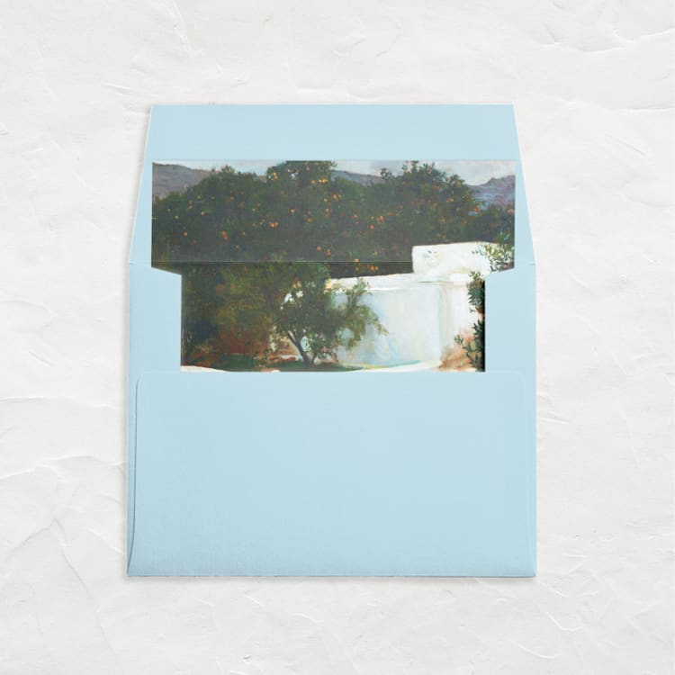 "A7 Fine Art Envelope Liners Square Flap // Citrus Estates (Set of 25)" - Envelope Liners in green by Clover and Lamb