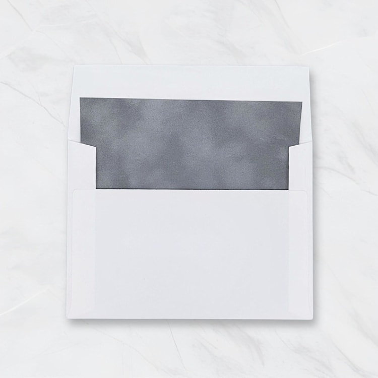 "Gray Velvet Envelope Liners for 5 x 7 Invitations (Set of 10)" - Envelope Liners in gray by Caroline Russo