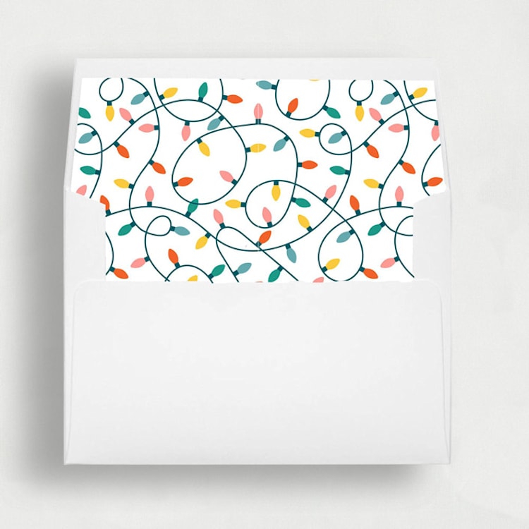 "Holiday Festive Lights | Set of 25 Envelope Liners" - Envelope Liners in multicolor by Nikki Turner