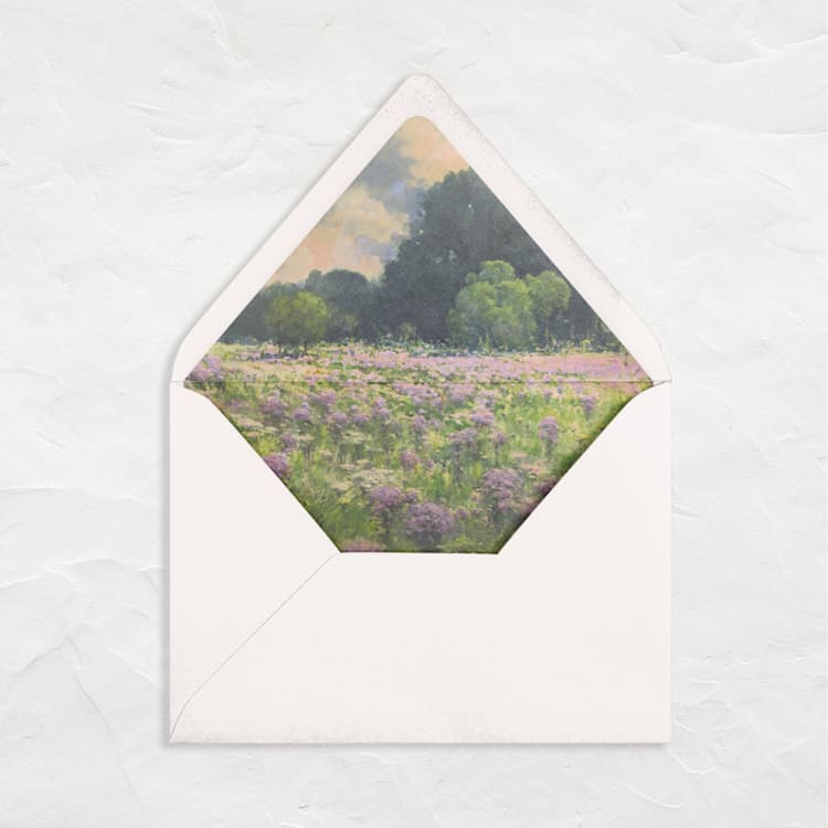 "A7 Envelope Liners // Lavender Wildflowers (Set of 25)" - Envelope Liners in multicolorassorted-colors by Clover and Lamb