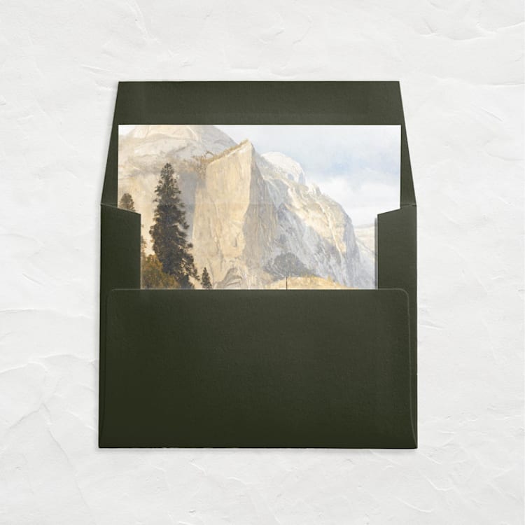 "A7 Fine Art Envelope Liners Square Flap // Yosemite Valley (Set of 25)" - Envelope Liners in beige by Clover and Lamb