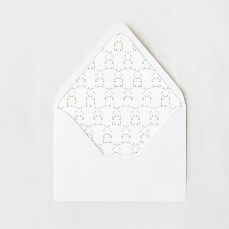 "Green Watercolor Garden Trellis | 25 Euro Envelope Liners" - Envelope Liners in green by Nikki Turner
