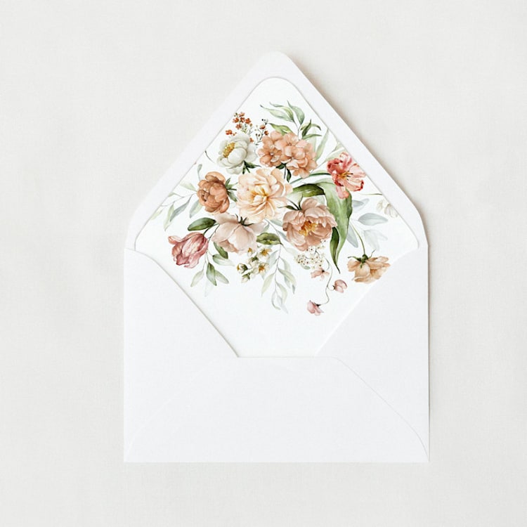 "Spring Dutch Floral Liner | Set of 25 Euro Envelope Liners" - Envelope Liners in multicolor by Nikki Turner