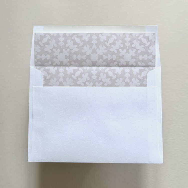 "A7 Straight Flap Envelope Liners | Isabella in Dove Gray | Pack of 10" - Envelope Liners in gray by Renée Stramel