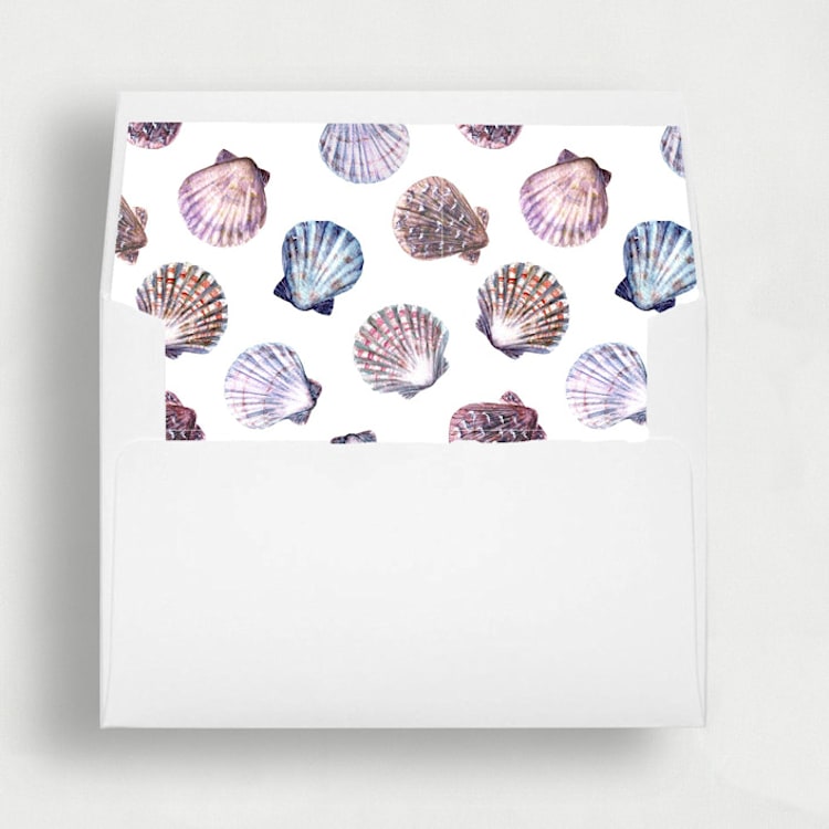 "Irredescent Seashell Liner | Set of 25 Square Envelope Liners" - Envelope Liners in multicolorassorted-colors by Nikki Turner