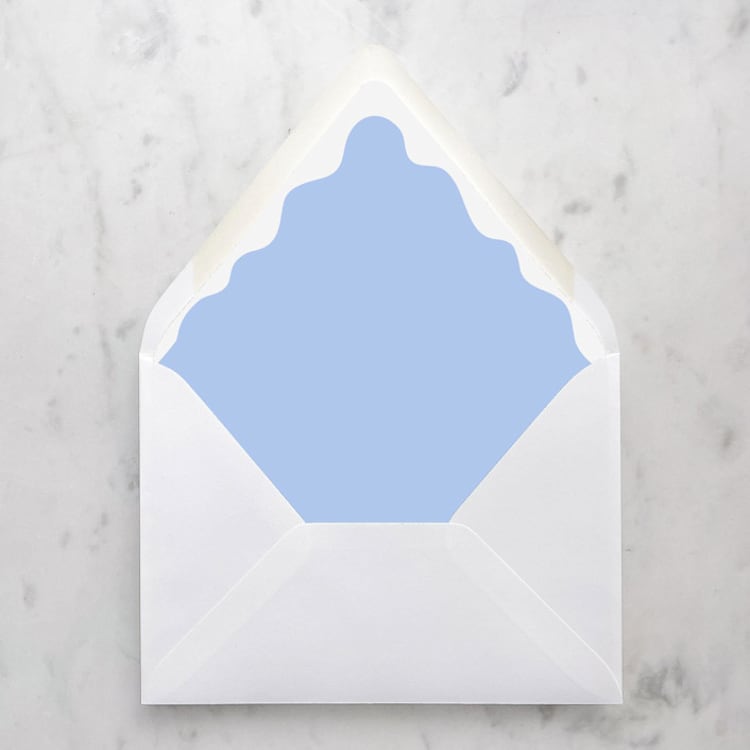 "A7 Envelope Liners Blue Squiggle (set of 10)" - Envelope Liners in blue by Design by Laney