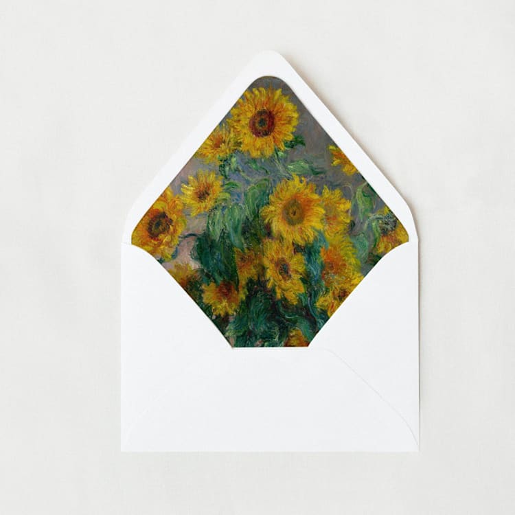 "Sunflower Fine Art | Set of 25 Euro Envelope Liners" - Envelope Liners in multicolor by Nikki Turner