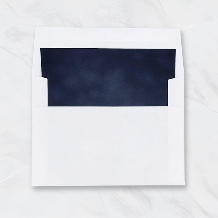 "Navy Velvet Envelope Liners for 5 x 7 Cards (Set of 10)" - Envelope Liners in blue by Caroline Russo