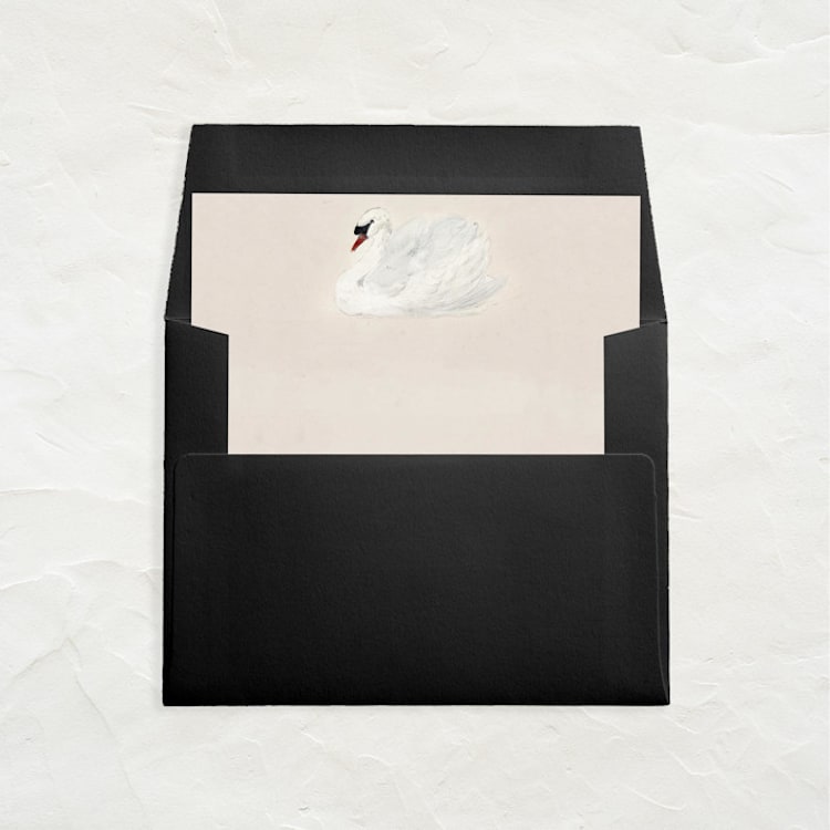 "A7 Fine Art Envelope Liners Square Flap // White Swan (Set of 25)" - Envelope Liners in pink by Clover and Lamb