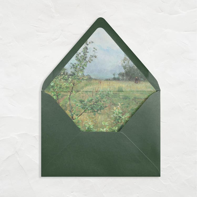 "A7 Fine Art Envelope Liners // Summer Meadow (Set of 25)" - Envelope Liners in green by Clover and Lamb
