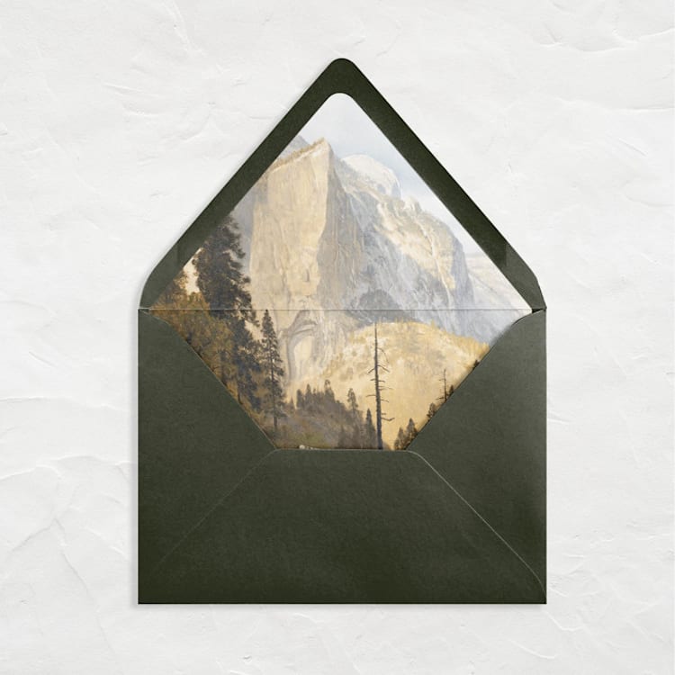 "A7 Fine Art Envelope Liners // Yosemite Valley (Set of 25)" - Envelope Liners in beige by Clover and Lamb